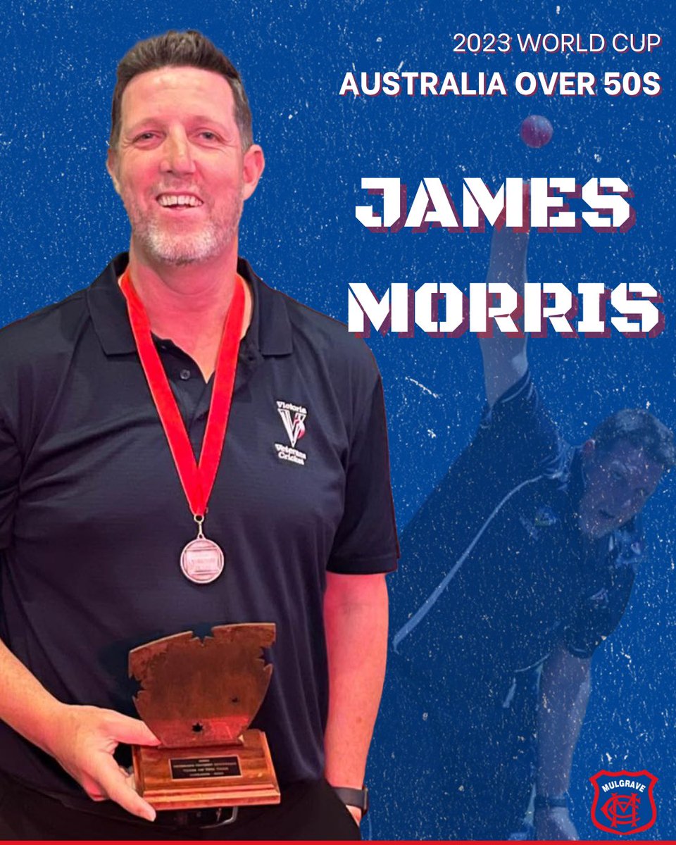 Mulgrave 👉 Victoria 👉 Australia

Congratulations to Mully stalwart James ‘Spider’ Morris for his selection in the Australian Over 50s squad for the 2023 World Cup in South Africa!

Just reward for an outstanding tournament for Victoria, we’re all behind you mate! ❤️