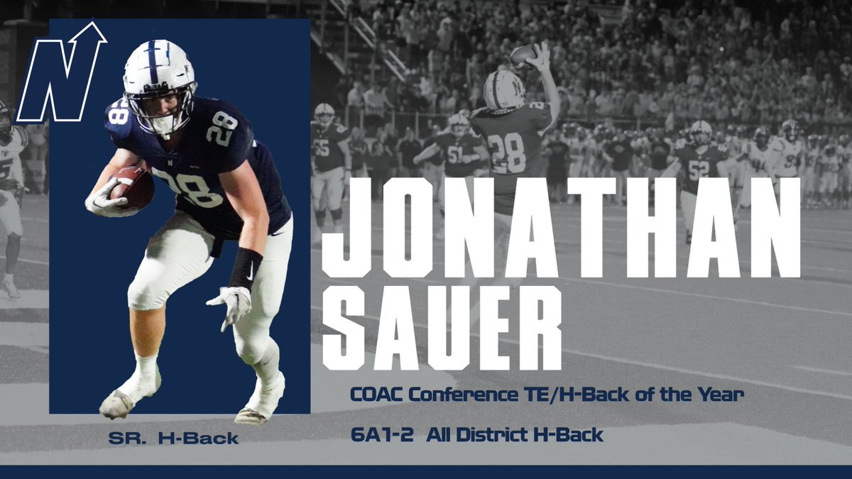 Edmond North Athletics (@north_edmond) on Twitter photo ๐Congrats to <a href="/Jsauer28/">Jonathan Sauer</a> on being named 1st Team All District H-Back and COAC Conference TE/H-Back of the Year!๐ #HuskyNation #beGREAT @edmond_football ๐Congrats to <a href="/Jsauer28/">Jonathan Sauer</a> on being named 1st Team All District H-Back and COAC Conference TE/H-Back of the Year!๐ #HuskyNation #beGREAT @edmond_football