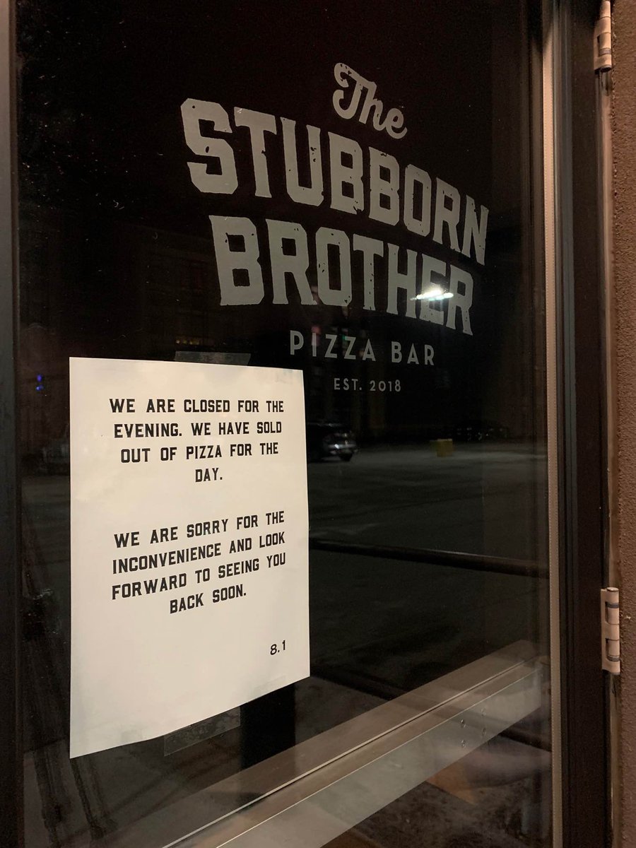 Jordan Strack (@jordanstrack) on Twitter photo SOLD OUT.
This is what happens when <a href="/stoolpresidente/">Dave Portnoy</a> comes to Toledo & says Stubborn Brother has the best pizza on any college campus in the country.
๐ณ๐ณ๐ณ SOLD OUT.
This is what happens when <a href="/stoolpresidente/">Dave Portnoy</a> comes to Toledo & says Stubborn Brother has the best pizza on any college campus in the country.
๐ณ๐ณ๐ณ