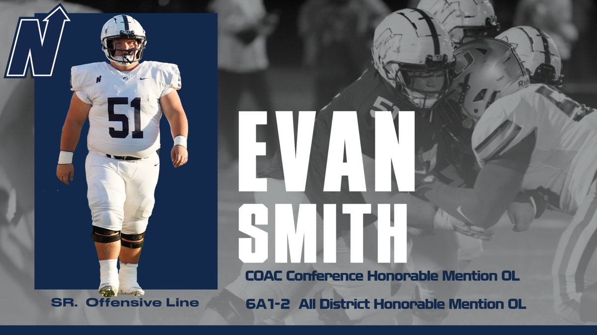 Edmond North Athletics (@north_edmond) on Twitter photo ๐Congrats to <a href="/EvSmith2023/">Coach Smith</a> on being named All District and All-COAC Conference Honorable Mention Offensive Lineman!๐ #HuskyNation #beGREAT @edmond_football ๐Congrats to <a href="/EvSmith2023/">Coach Smith</a> on being named All District and All-COAC Conference Honorable Mention Offensive Lineman!๐ #HuskyNation #beGREAT @edmond_football