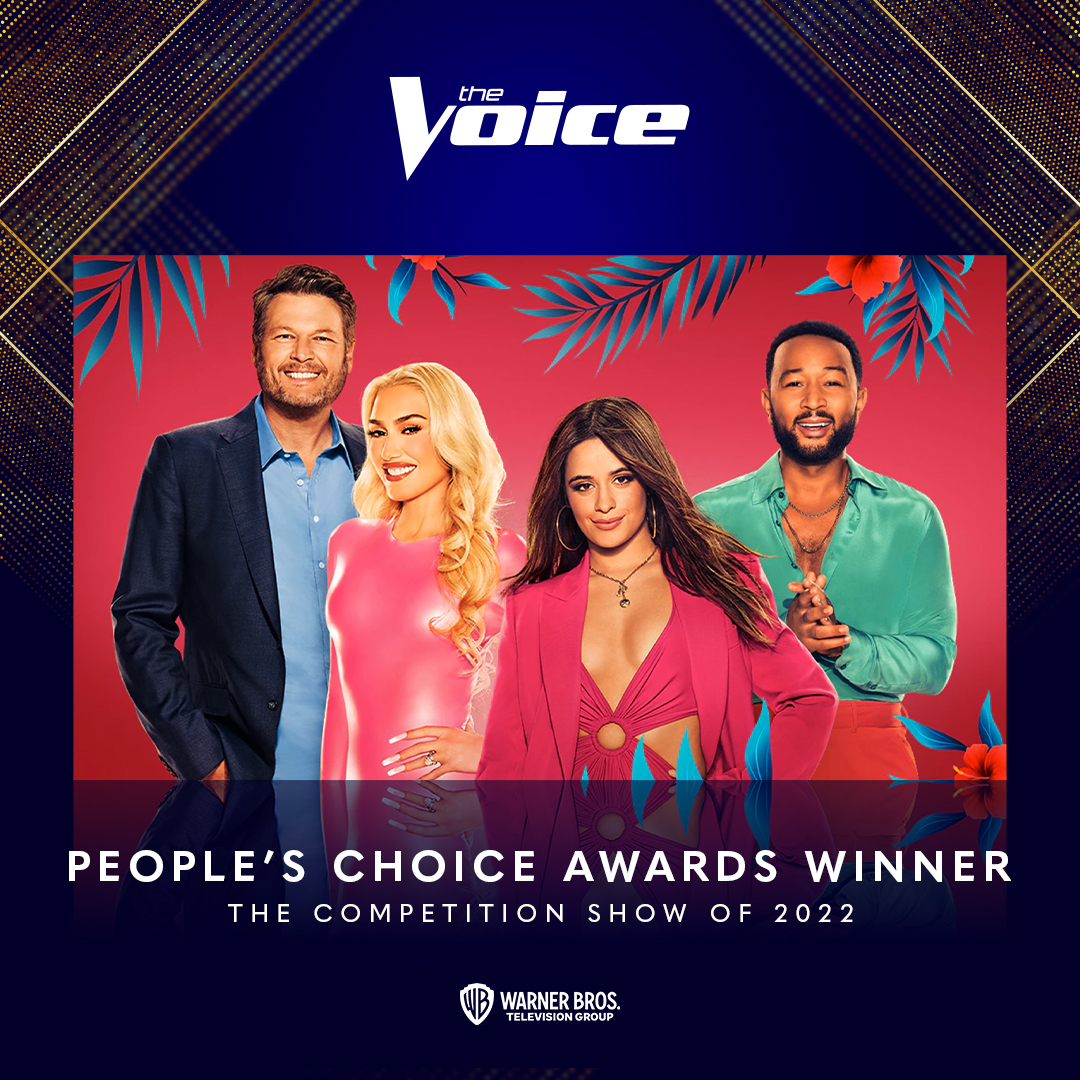 Congratulations to #TheVoice for winning The Competition Show of 2022 at this years People's Choice Awards! 🙌 🎤 #WBTV