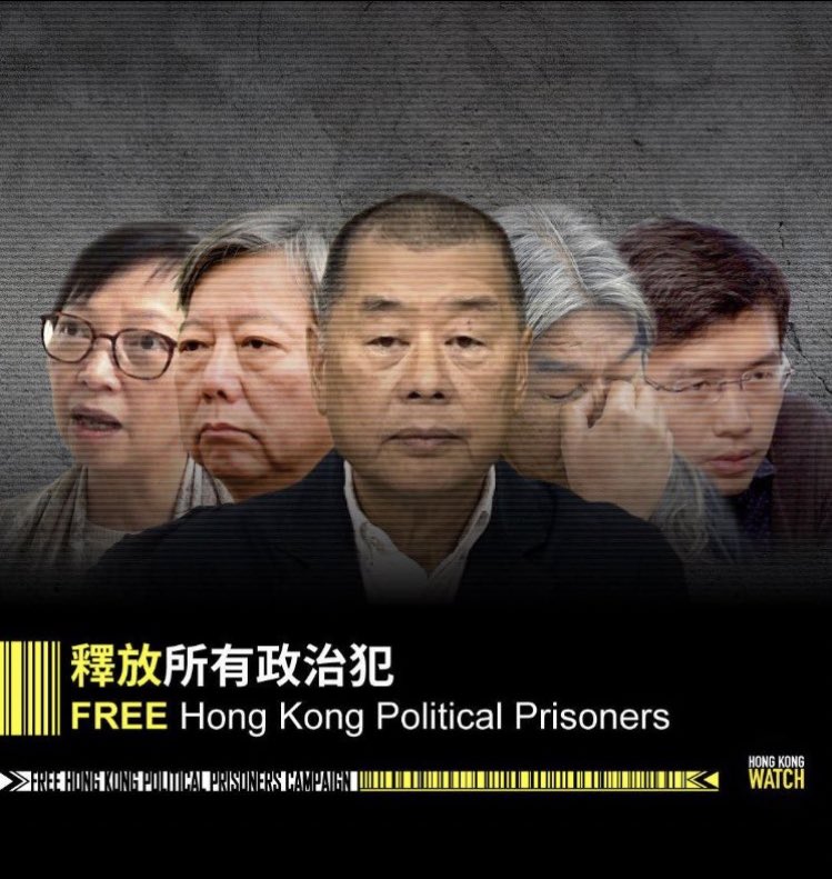 WE STAND WITH JIMMY LAI !!

#FreeAllHKPoliticalPresoners 🍎
#FreeJimmyLai 🍎
#釋放政治犯

#FightForHumanRights 
#FreedomOfSpeech 

#StopGenocide 
#BoycottCCP 

#FightForFreedomStandWithHK🍎