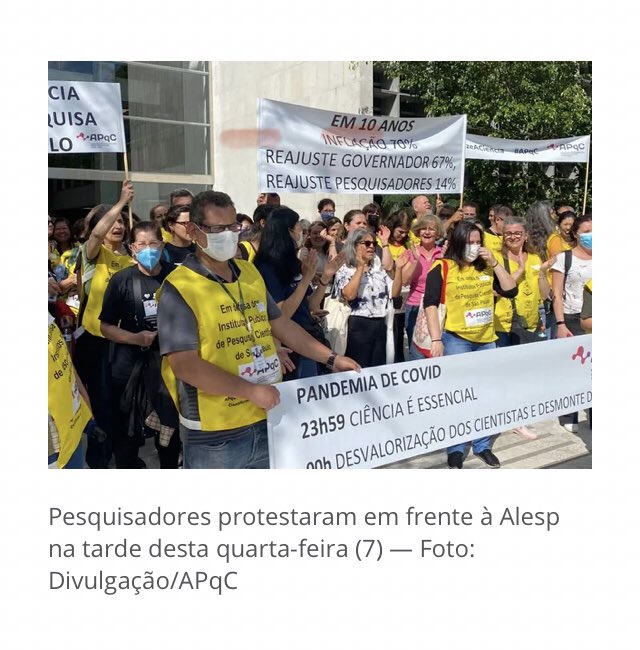 BethNabeshima's tweet photo. @AApqc @TJSPoficial @tarcisiogdf @rodrigogarcia_ @carlaopignatari @AssembleiaSP @eleusespaiva @DelegadoOlim @guilherme_afif @gilbertokassab Luta pela valorização da Ciência! Merecemos salário digno! https://t.co/m0LwnxBGkA