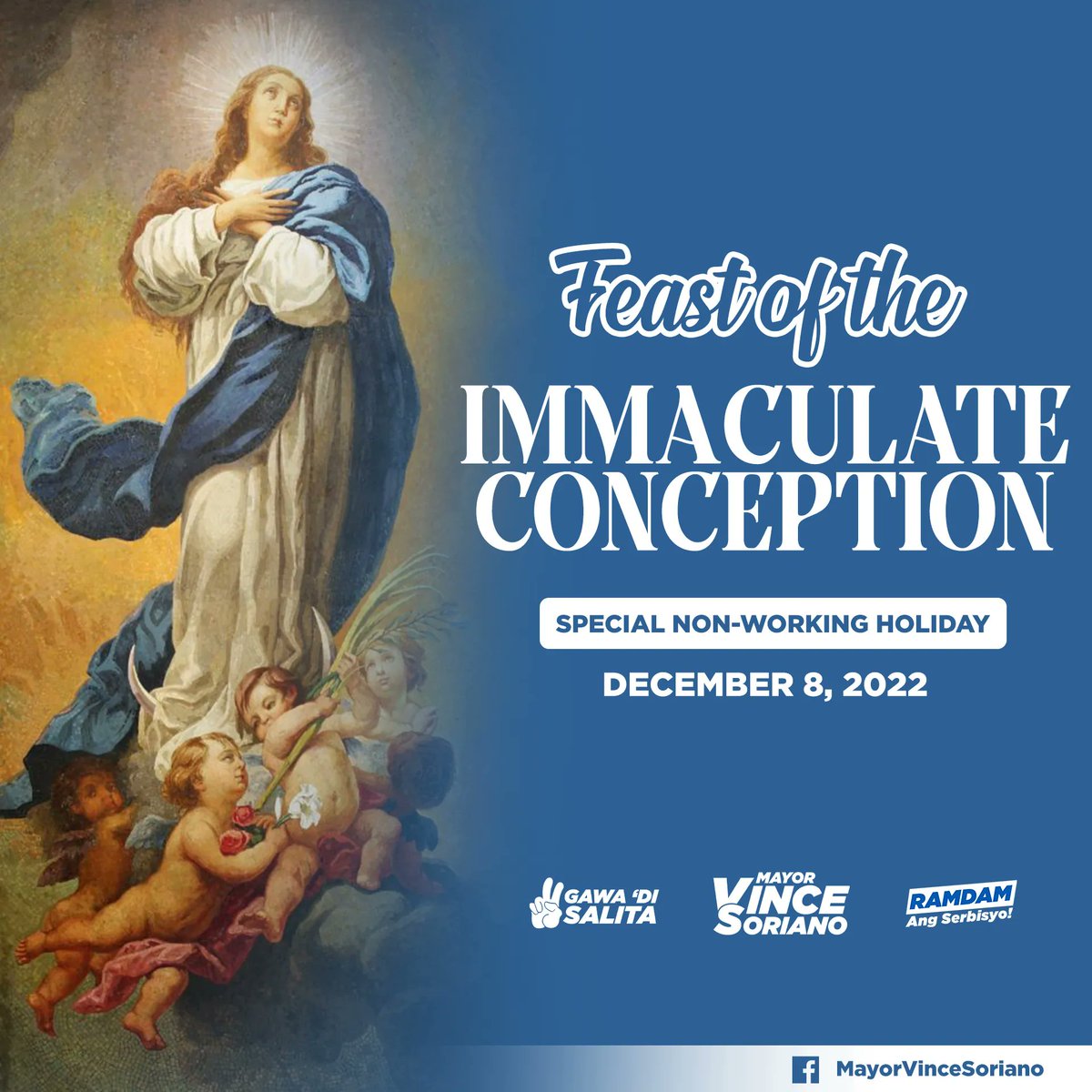 We are one with the Catholic world in celebrating the Feast of the Immaculate Conception!