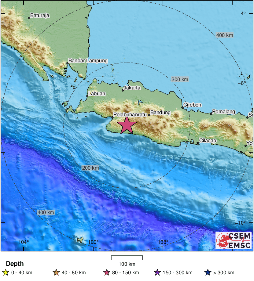 LastQuake's tweet photo. ⚠Preliminary info: M6.3 #earthquake (#gempa) about 70 km S of #Bogor (#Indonesia) 4 min ago (local time 07:50:57). Updates at:
📱https://t.co/LBaVNedgF9
🌐https://t.co/AXvOM7I4Th
🖥https://t.co/wPtMW5ND1t https://t.co/elvD5sZNAg