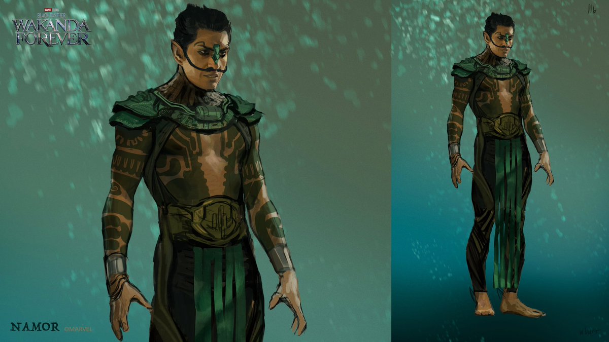 wesburt's tweet photo. Rough early Namor exploration was lots of fun, pulling from some of the different cultural influences and comic versions https://t.co/WmDGjhO3fb