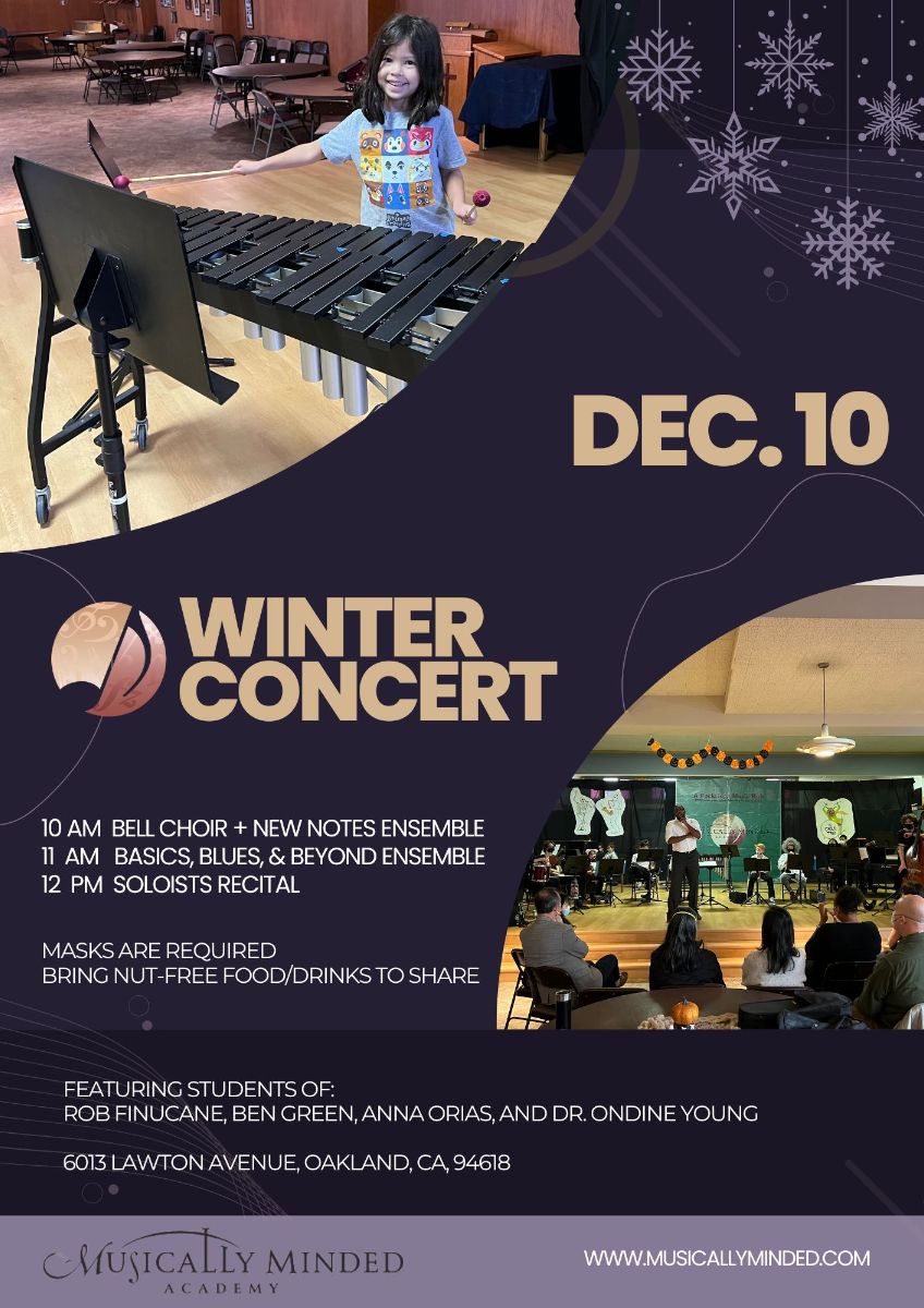 MusicallyMinded's tweet photo. Join us this Saturday for our Winter Concerts/Recital and enroll in 2023 classes. - https://t.co/stZz7Fs3uu https://t.co/NfbmpaF5Cx