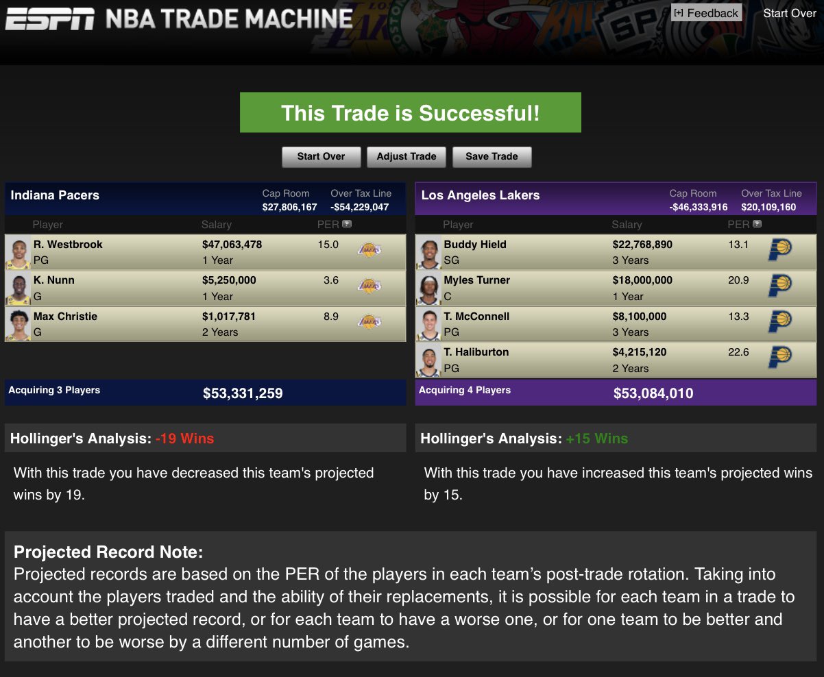 pknt3 🇩🇴 on Twitter "the2kmessiah This is the best trade for Indiana