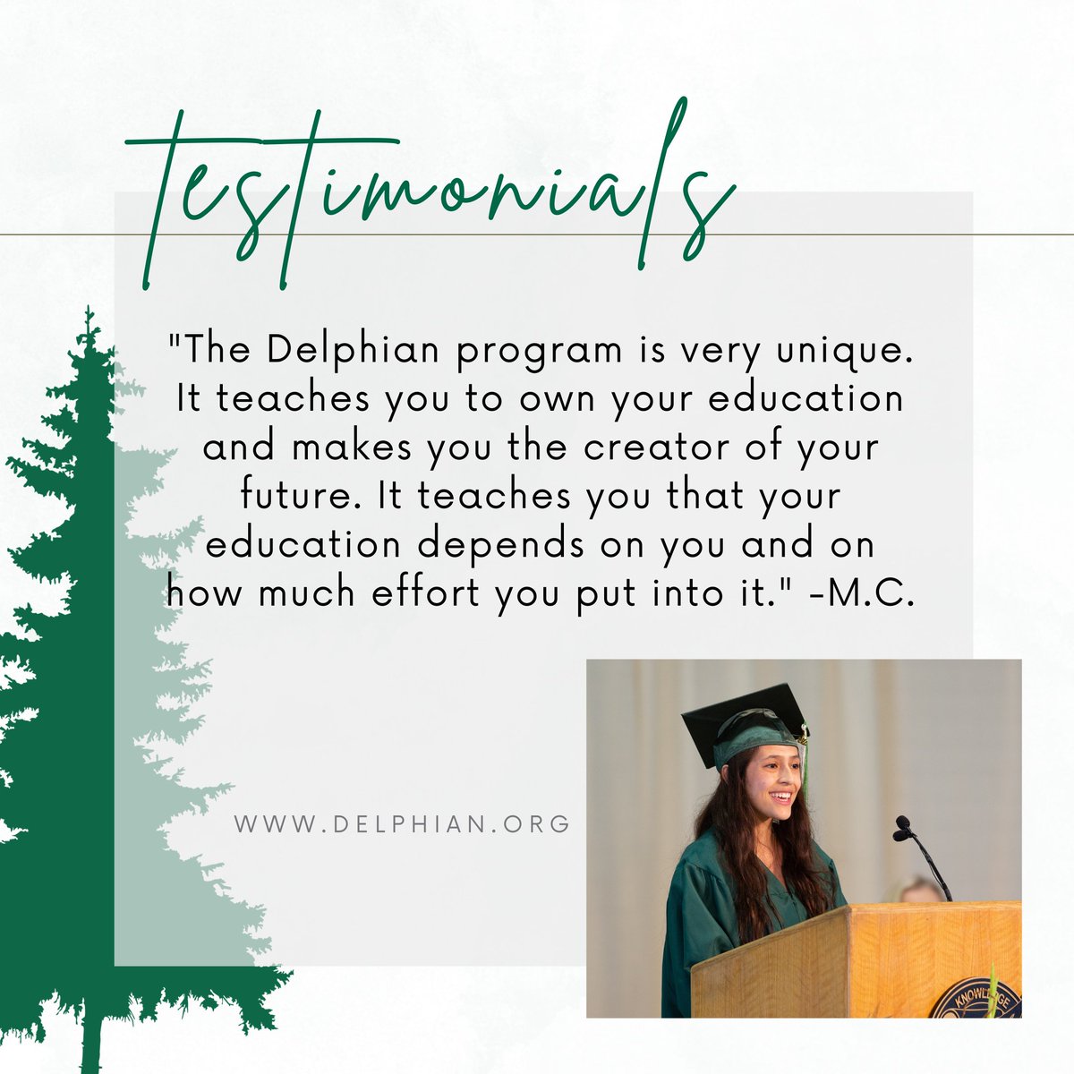 DelphianSchool's tweet image. Recent graduate testimonial ❤️ #delphianschool #boardingschool