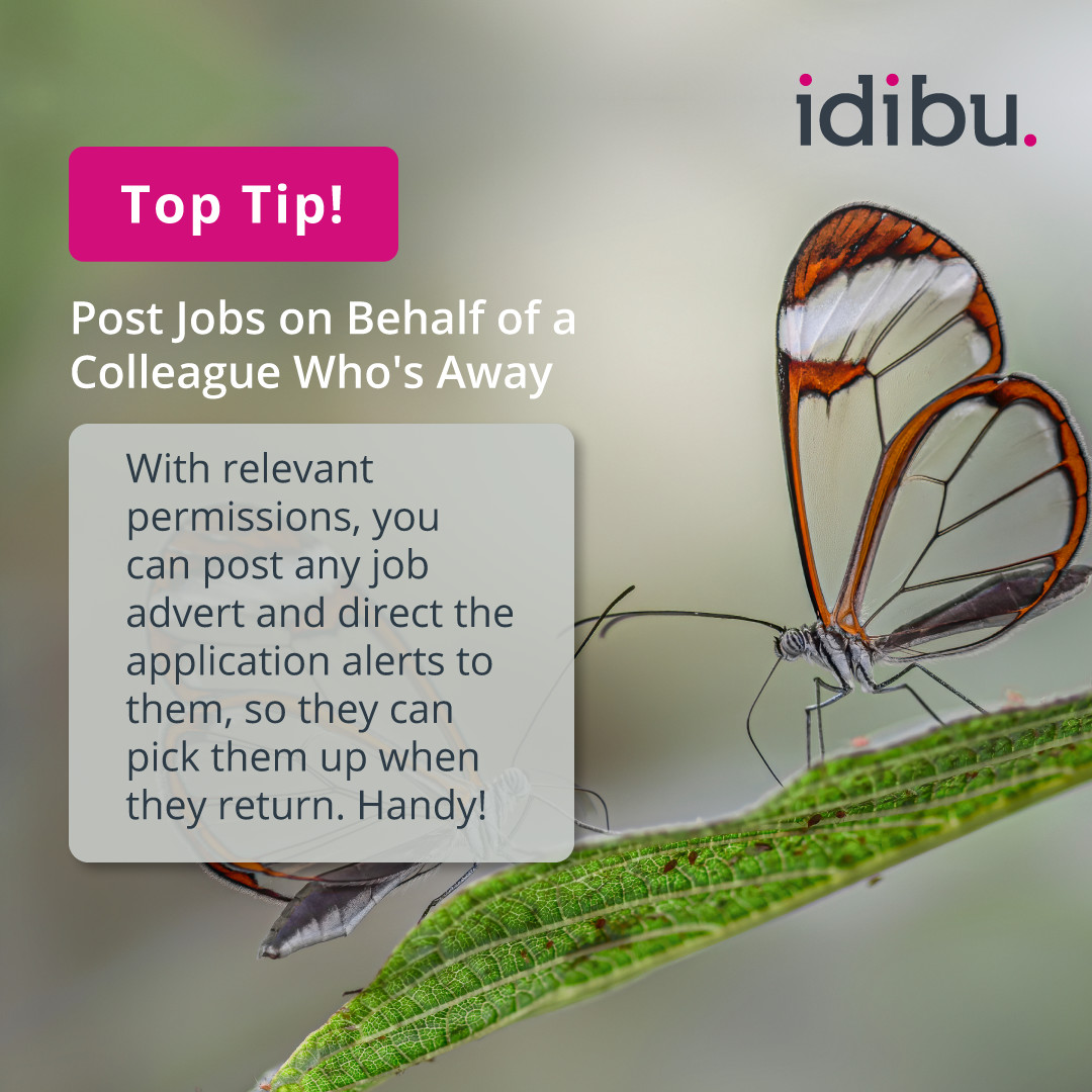 HazelWalkr's tweet photo. With the holiday season rolling in, this particular feature comes in super handy, ensuring your recruitment activity doesn't stop! 

To see more handy features of idibu, book a demo with us today. 👉🏼 https://t.co/i1qyoH5GzV

#idibu #rectech #exceedingexpectations https://t.co/R7NW3aHr2K