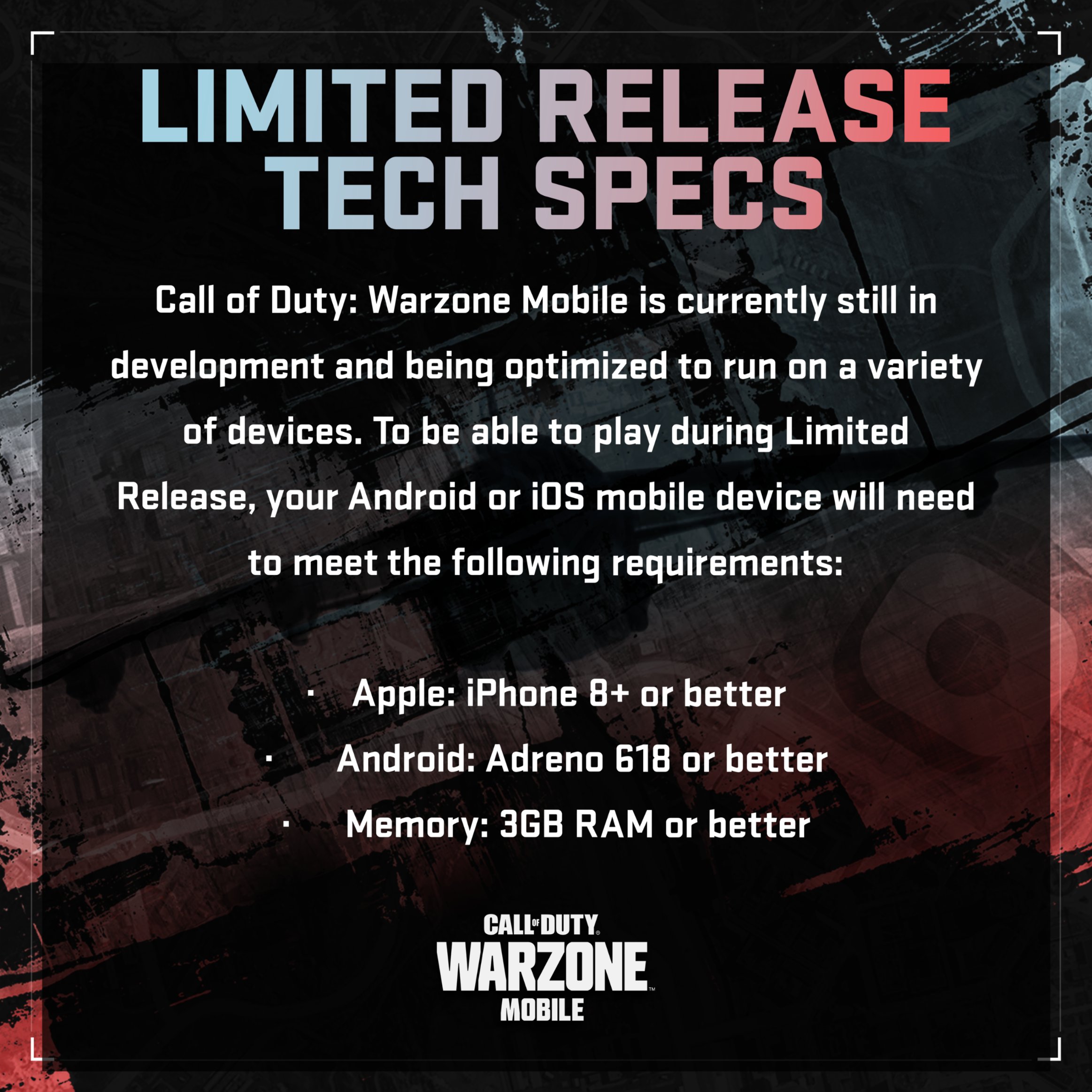 Warzone Mobile News on X: Call of Duty®: Warzone™ Mobile limited alpha is  finally closed & it asks to update the app from App Store. 👀   / X