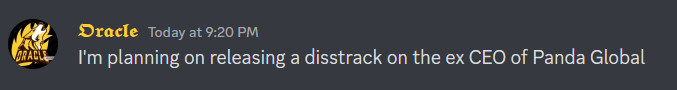 Releasing a disstrack on Ex CEO of Panda Global, Vocals are already recorded