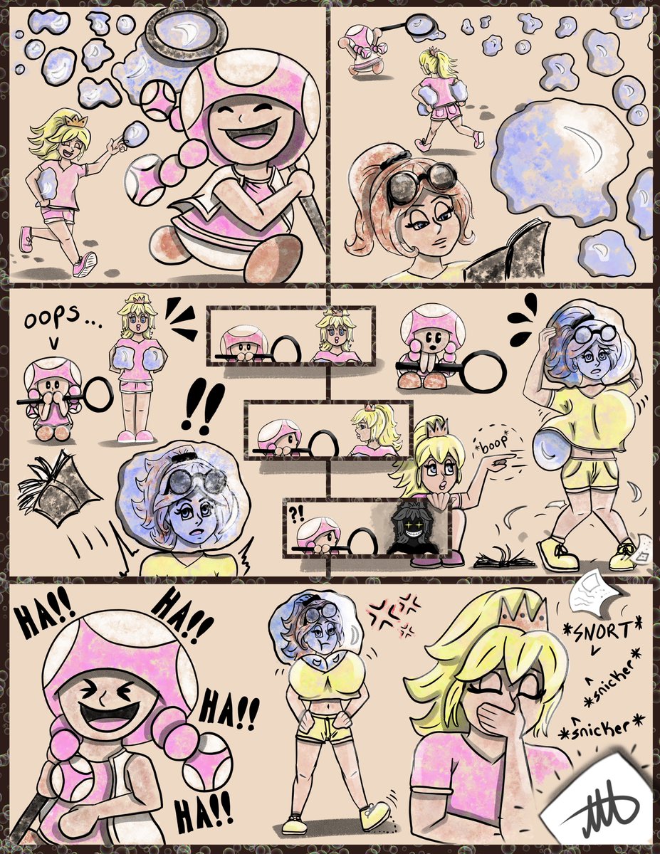 AAA32468579's tweet photo. daisy bubbles
----
requested - mario fanart comic
----
#comic #mario #toadette #princesspeach #princessdaisy #short #cartoon #fanart #drawing https://t.co/fNPae41G4C
