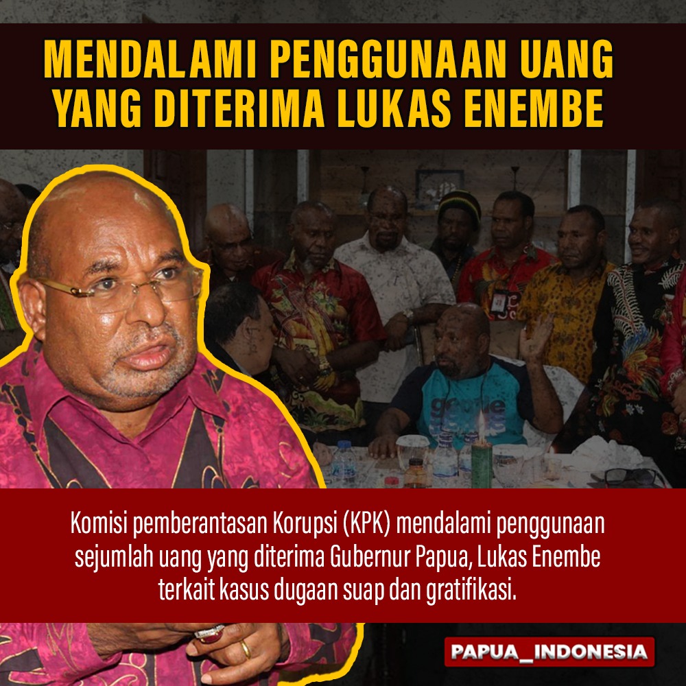 __dakocan's tweet photo. Komisi pemberantasan Korupsi (KPK) mendalami penggunaan sejumlah uang yang telah diterima Gubernur Papua, Lukas Enembe terkait kasus dugaan suap dan gratifikasi. #LukasPenjahatTanahPapua #LawanKKB https://t.co/l60rfp4yHZ