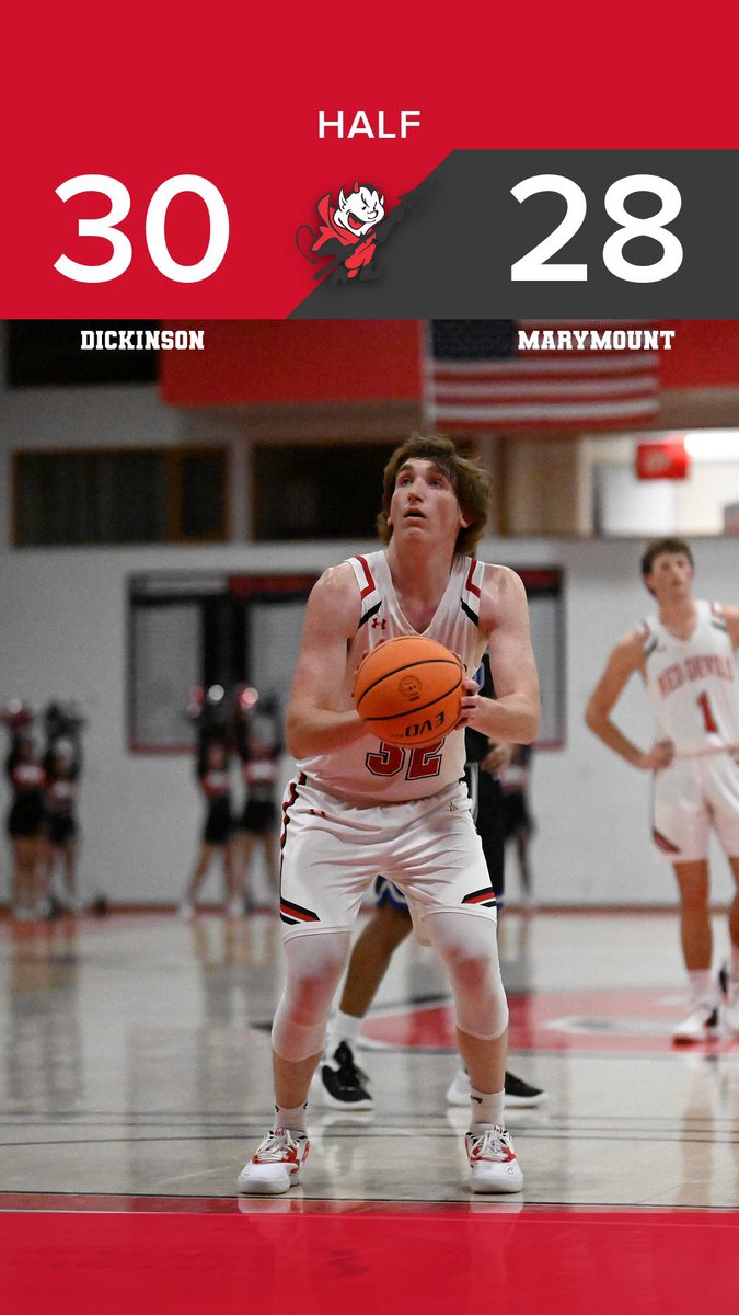At the half, the Red Devils lead the Saints 30-28!