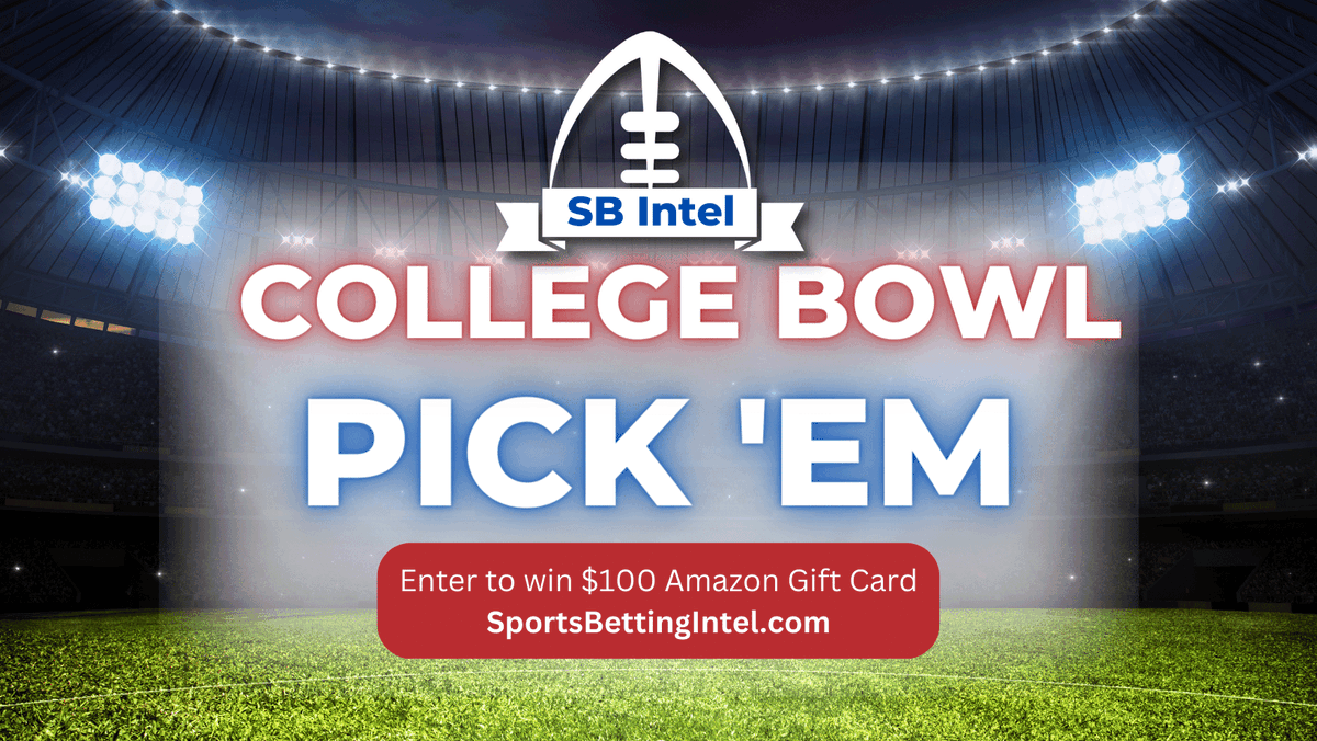 SB_Intel's tweet photo. Join the SBI College Bowl Pick 'Em Pool and you could win a $100 Amazon gift card! Free to enter, so tell your friends!

Sign up and make your picks at: https://t.co/m0MxoWOeKA

#BowlSeason #NCAAF #pickempool https://t.co/Icry7IwybH