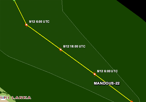 BHASKARANSHIVAR's tweet photo. #NorthEastMonsoon #NEM22 #Chennairains #CycloneMandous MANDOUS-22 will have a medium humanitarian impact Max likely wind speed 83 km/h storm surge 0.6 m 9 Dec around noon #gdacs As per #ECMWF 104km NTN/SAP https://t.co/C8hF9SfU6a