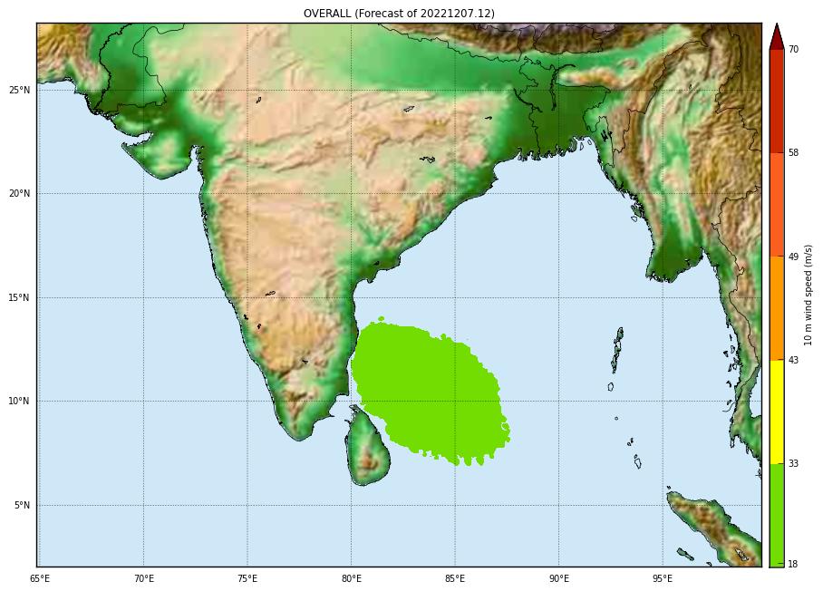 BHASKARANSHIVAR's tweet photo. #NorthEastMonsoon #NEM22 #Chennairains #CycloneMandous MANDOUS-22 will have a medium humanitarian impact Max likely wind speed 83 km/h storm surge 0.6 m 9 Dec around noon #gdacs As per #ECMWF 104km NTN/SAP https://t.co/C8hF9SfU6a