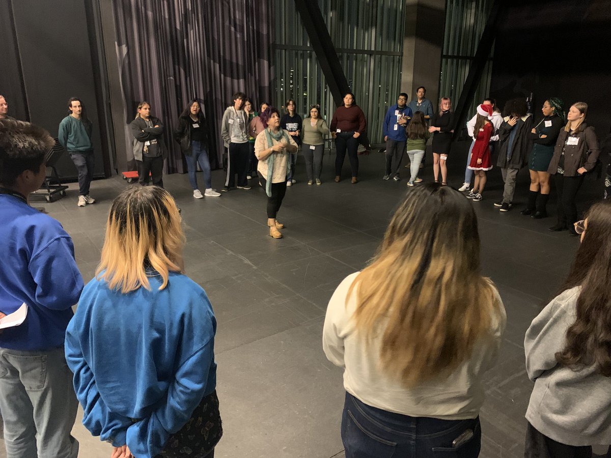 MrsBsStage's tweet photo. Thank you @DallasTheater for teaching @Academytheatre2 from @SingleyAcademy about hair and makeup. We loved being a part of the action. #ChristmasCarol https://t.co/C3OuRAdSNu