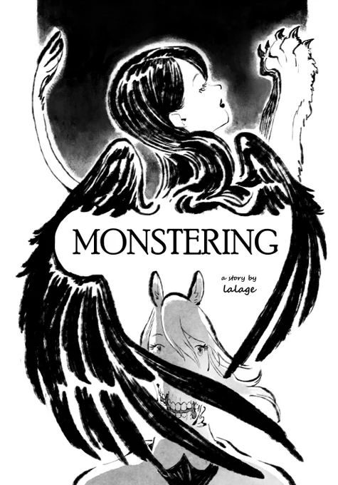 'monstering'

a short story comic about a witch and another witch and a curse and trying to do something for your friend without her feeling bad about the trouble you went to

a5, 22pg
#CF2022 booth B-M23 lalage 