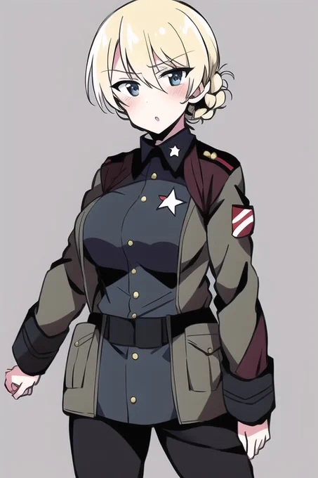 #NovelAI ミリタリーなダージリン様も素敵 