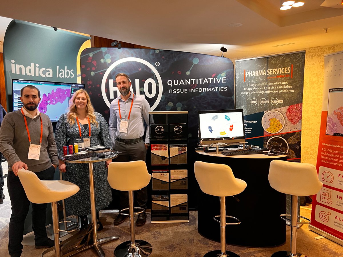 Indica_Labs's tweet photo. Join us in London for @GlobalEngage #DigiPathGE 7-8 December. We will be in booth #14, and will be available to answer any questions you have about our HALO® software suite. https://t.co/Qj5ghzidUi