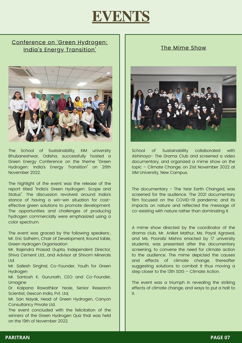 ConXerv's tweet photo. ConXerv presents it's monthly newsletter 'PARITRAN- November Edition'
#sustainability #XSOS #ximuniversity https://t.co/r2VAorRsbD