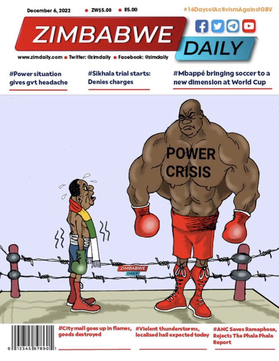 advocatemahere's tweet photo. 🟡The ZESA crisis has put Mr Mnangagwa’s incompetence on full display.
The nation is experiencing 22 hour loadshedding daily. Industry is crippled. Bodies are rotting in mortuaries. Citizens are living in darkness.
We need new leaders. #FixZESA🇿🇼 https://t.co/QzjIq9zCi1