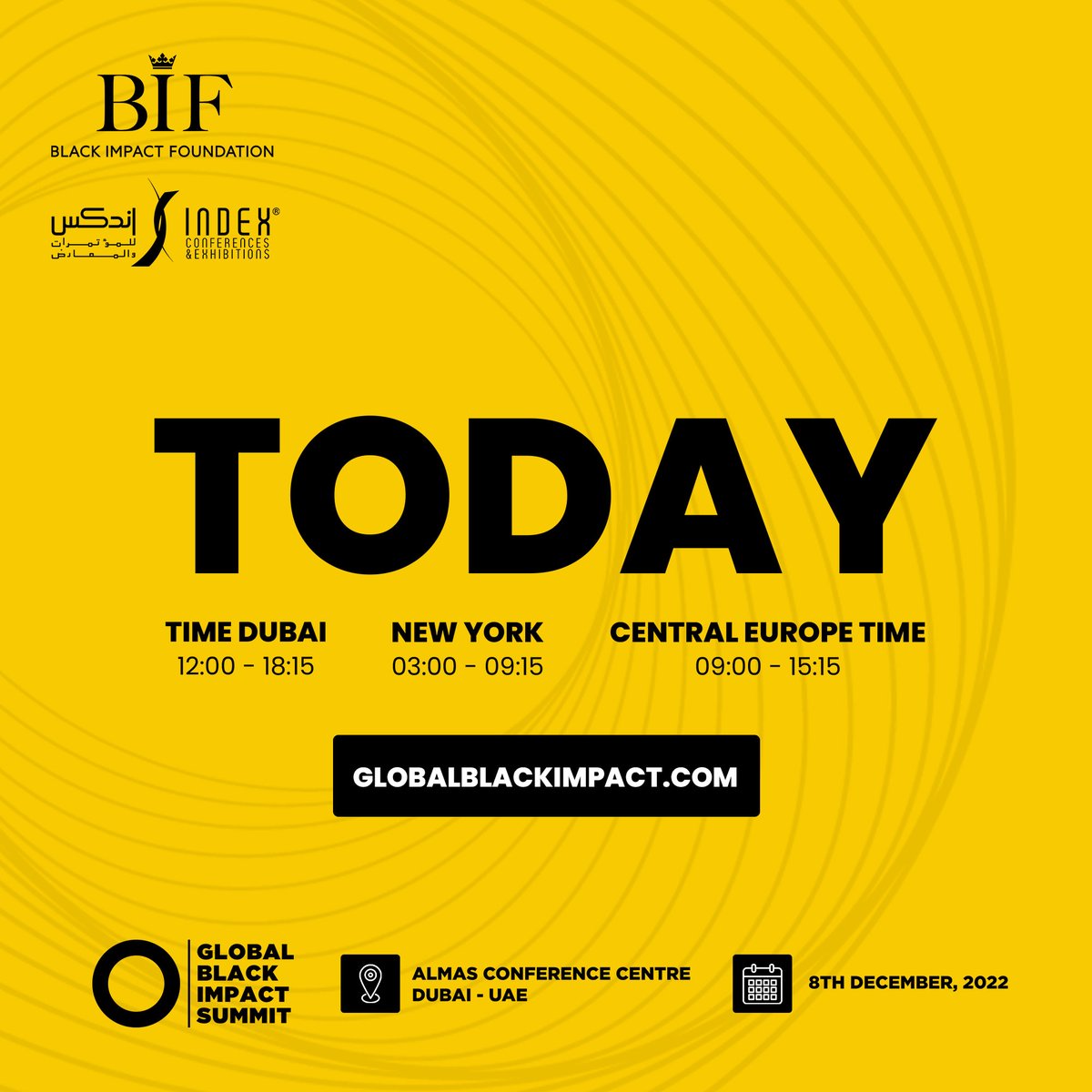 Today we have the honour of hosting the second edition of the Global Black Impact Summit. We hope to see you there or join us online via the live stream! Register now via: globalblackimpact.com