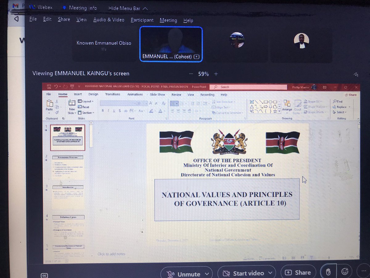 KnowenObiso's tweet photo. Presentation from Mr. Emmanuel Kaingu on National Values and Principles of Governance.
@ICTAuthorityKE
@DigiTalentKenya
#DigitalentCohortVII
#AcceleratingTheDigitalEconomy https://t.co/Eo4TUwyYG7