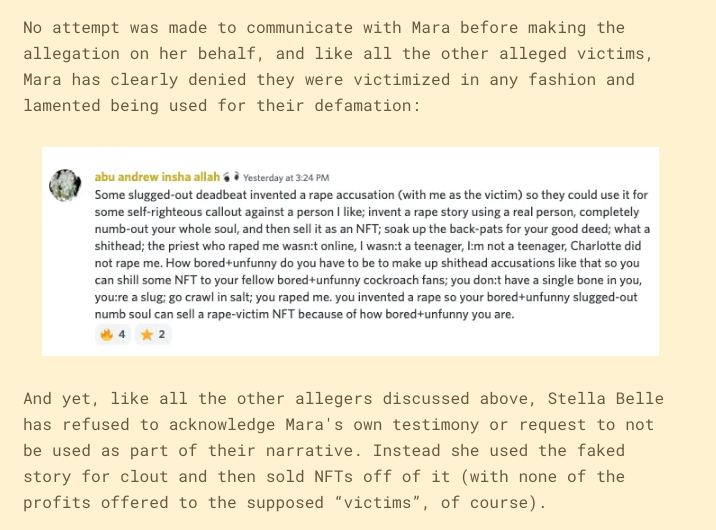 MiladyExtreme's tweet photo. @cryptostellas @combatcel Lies + Cope + Seethe 

You only updated it after getting reported. You even claimed bad things happend to Mara. Why'd you change your description? 

Don't you owe an apology for being a liar? Or do you lack a consciousness? https://t.co/GU6MgApkUY