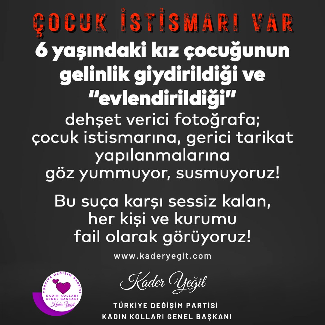 Davaya müdahil olduğunu söylemek yeterli bir açıklama mıdır!!! Kimler tutuklandı ne gibi işlemler yaptınız,neyi bekliyorsunuz? Yoksa buna da sessiz kalmayı tercih ediyorsunuz Sayın Bakan !!! 
#cocukistismarı 
<a href="/tcailesosyal/">T.C. Aile ve Sosyal Hizmetler Bakanlığı</a> 
<a href="/deryayanikashb/">Derya Yanık</a>
