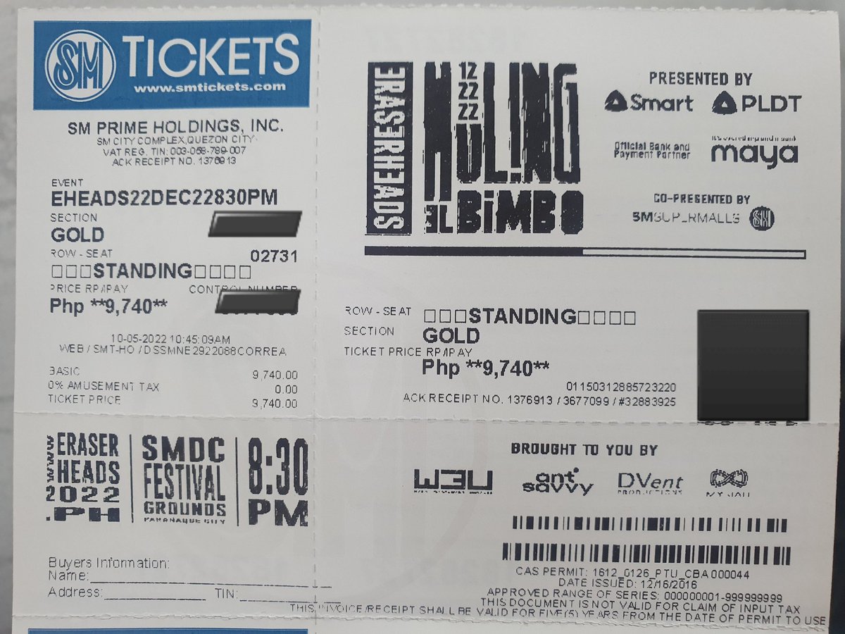 cedcedced's tweet photo. WTS | LFB

Eraserheads Ang Huling El Bimbo Conert Ticket
December 22, 2022
1 Gold 
P9,740 negotiable 

Reply or DM lang po.

#eraserheads #anghulingelbimbo https://t.co/4MaZzQ0dLQ