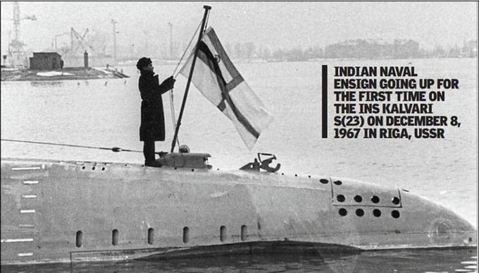 fpjindia's tweet photo. #SubmarineDay: On this day #08Dec in 1967, India inducted its first submarine, the erstwhile #INSKalvari.

@DefenceMinIndia @indiannavy @DefPROMumbai @SpokespersonMoD @IndiannavyMedia @IN_WNC #Submariners #Navy #India #Mumbai #INS #IndiaHistory https://t.co/YLknd4Whap