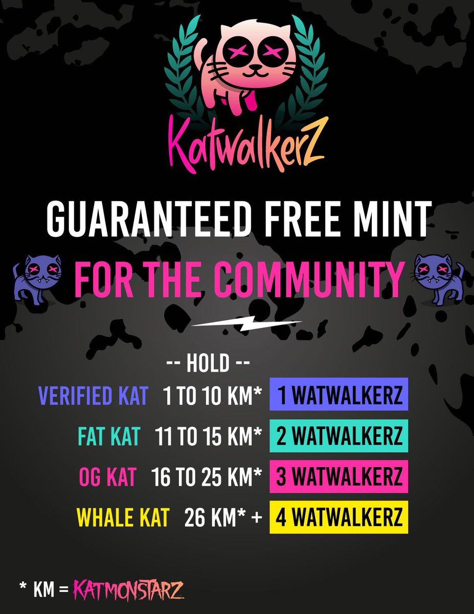 KATZ COMMUNITY (@katmonstarz) on Twitter photo <a href="/KatMonstarz/">KATZ COMMUNITY</a> Gen1 holders are guaranteed to Free Mint for KatWalkerz upcoming collection
💎 Tier 1 >>> Community
Your not a KM Holder yet ? Too bad
👉 KatWalkerz extra WL/Free Mint spots here : premint.xyz/katwalkerz/
#Gmeow #Katwa #Katmo <a href="/KatMonstarz/">KATZ COMMUNITY</a> Gen1 holders are guaranteed to Free Mint for KatWalkerz upcoming collection
💎 Tier 1 >>> Community
Your not a KM Holder yet ? Too bad
👉 KatWalkerz extra WL/Free Mint spots here : premint.xyz/katwalkerz/
#Gmeow #Katwa #Katmo