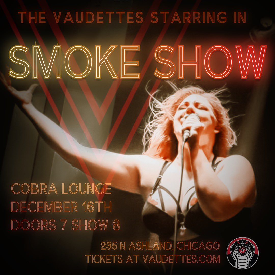 You coming?! <a href="/CobraLounge/">CobraLounge</a> Let’s  Go! Hit Vaudettes.com for tickets 12.16.22 🚬🫦