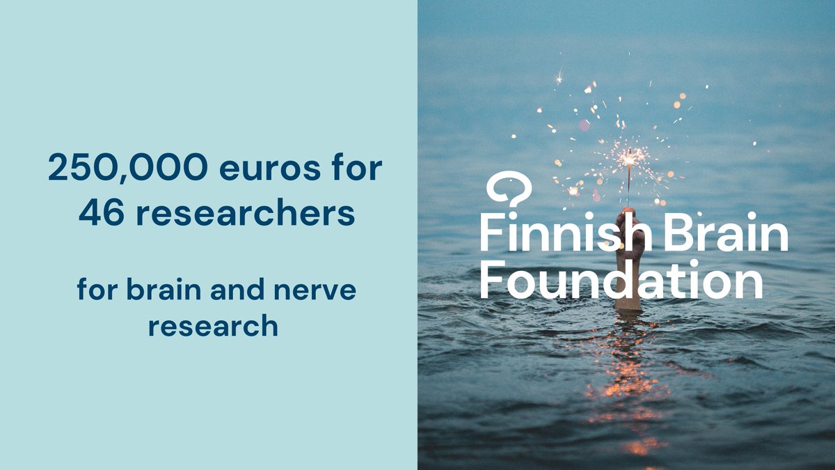 In 2023 we’ll support a total of 46 researchers for 250,000 euros. Congratulations to the researchers and warm thanks to the donors💐! Read more (in Finnish): bit.ly/3HivgXc #grant #brainresearch