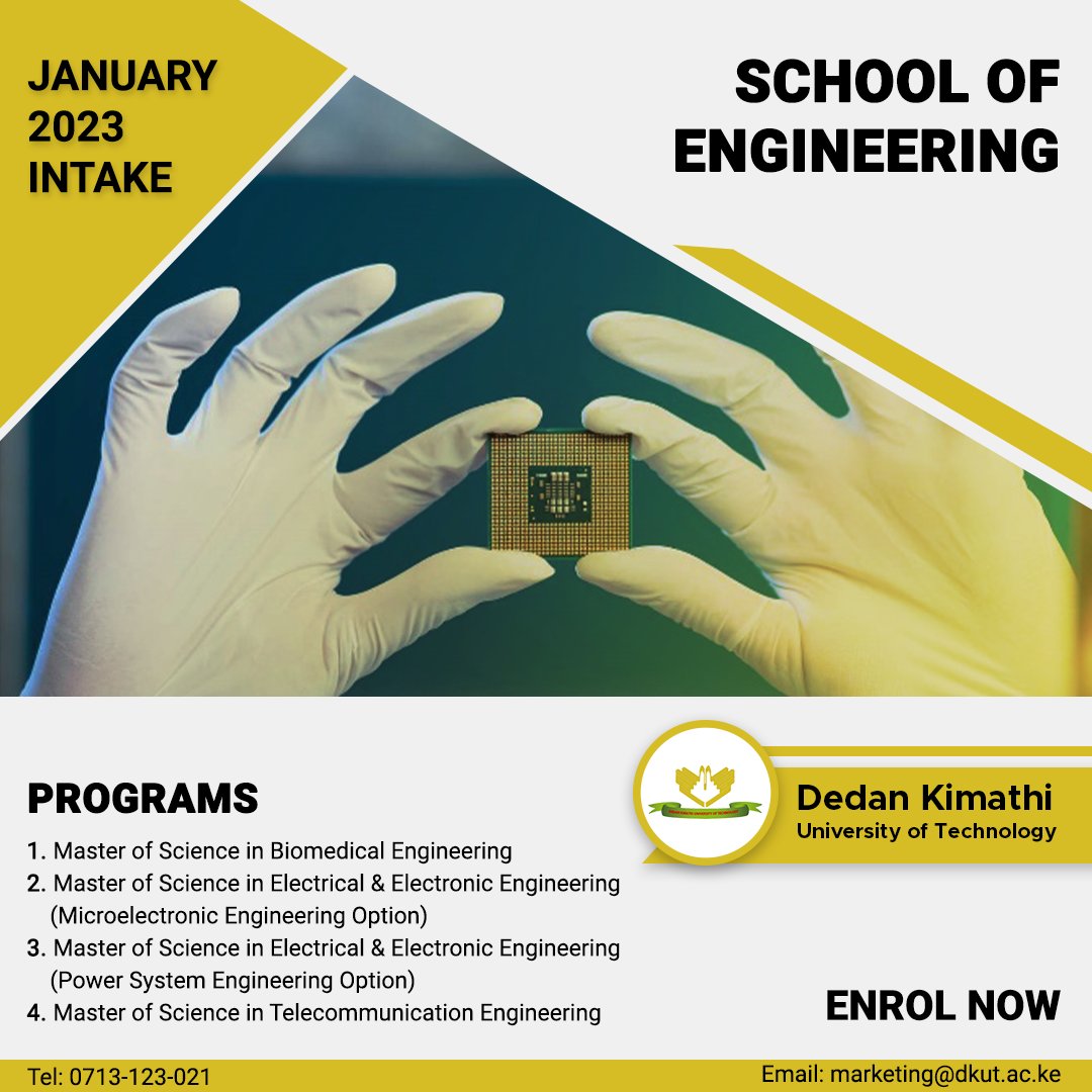DeKUTkenya's tweet photo. Apply now for the January 2023 intake: https://t.co/FB2lvRMYUz
#betterlifethroughtechnology https://t.co/gIJ4mTKv7D