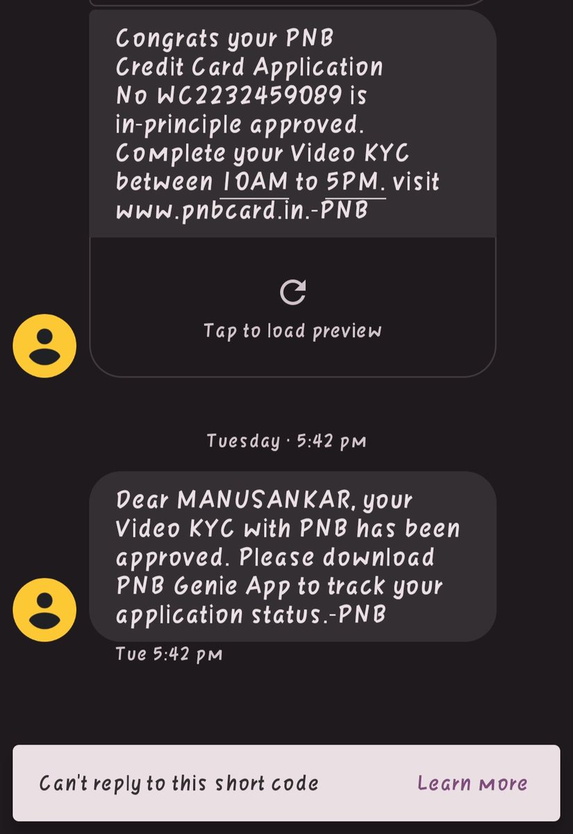 ManusankarT's tweet photo. @pnbindia Cheap service. Disappointed me very much. After completed all the procedure including VKYC, they are not despatched my card which approved limit of 75k. 😡😡 https://t.co/KR4GUvQkZu