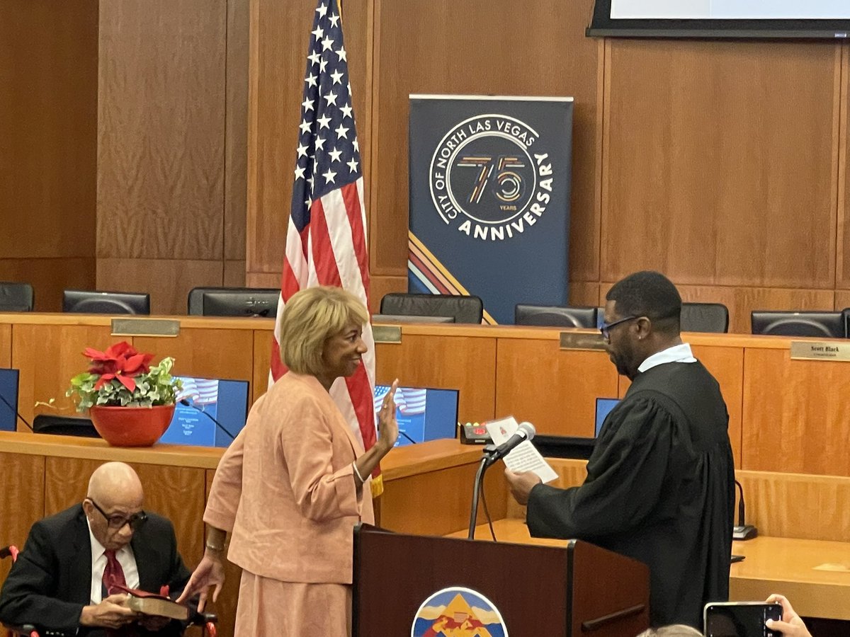 wesleyharper702's tweet photo. Congratulations Mayor Pamela Goynes-Brown (@pagoynes) on your swearing in. Nevada’s first African American mayor! I look forward to your continued leadership in North Las Vegas! https://t.co/qn8gHNBvmb