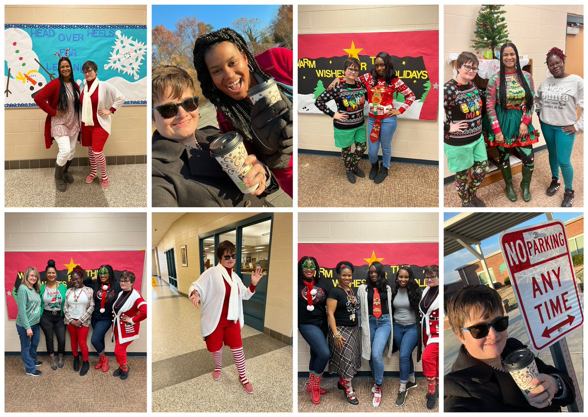 DLESMagnetCoord's tweet photo. Our #12DaysofChristmas are off to a great start;
Students and staff are doing their part.
We’re festive, we’re tacky, from head to toe;
With candy cane stripes, sweaters, and bows.

#HolidayBling #ComfyFriday #CandyCaneDay #WackyTacky #TopsandSocks @DiggsLatham https://t.co/trBfviqpwJ