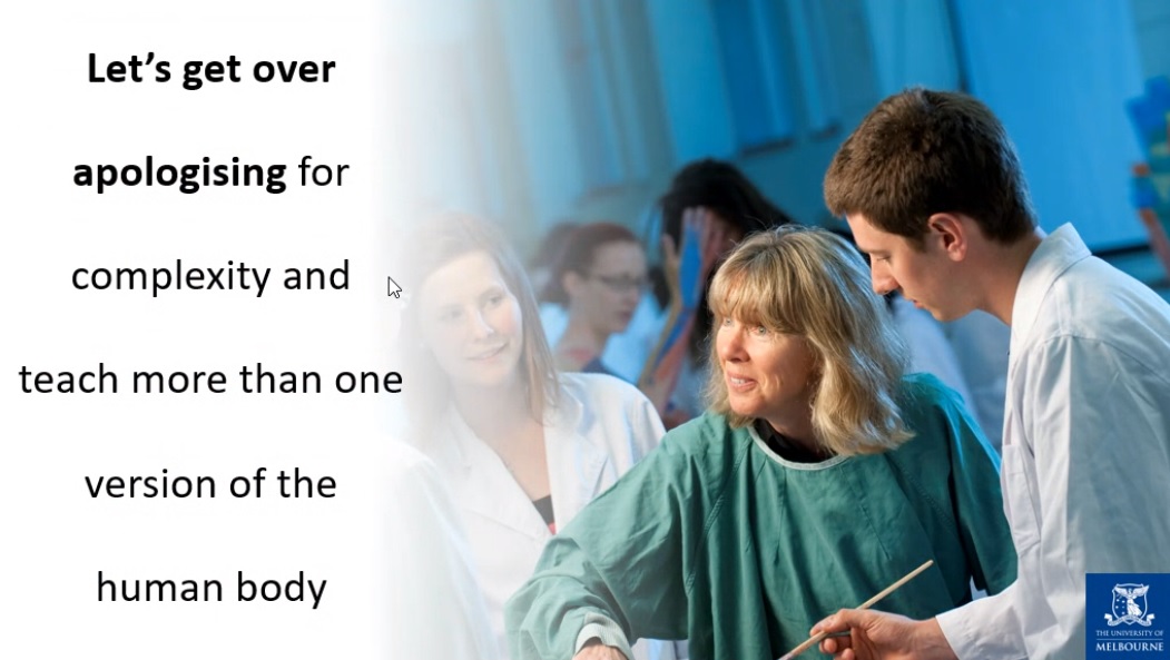 amandameyerphd's tweet photo. Assoc. Prof. Jenny Hayes (UniMelb) interviewing #anatomists regarding #anatomicalvariations for her PhD also found:
- executive decisions by educators on whether to teach variations
- worry about student negativity and push-back #ANZACA2022
Her advice below: https://t.co/Lm8HMiIFq1