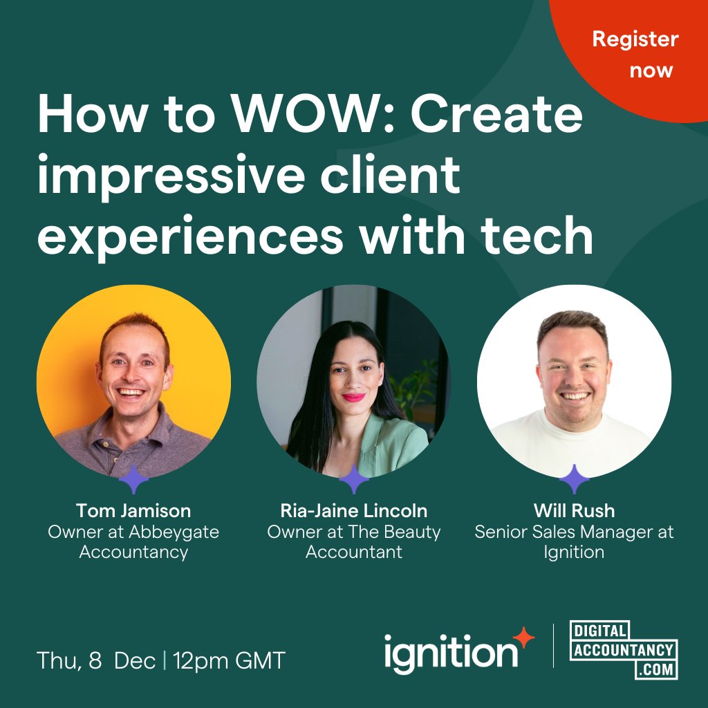 ignitionapp's tweet photo. 🇬🇧 Take a lunch break today and join @RiaJaineAcc from The Beauty Accountant, Tom Jamison from Abbeygate Accountants, and @willrushPI from Ignition as they share their technology suites! 

#TaxTwitter #AccountingSoftware