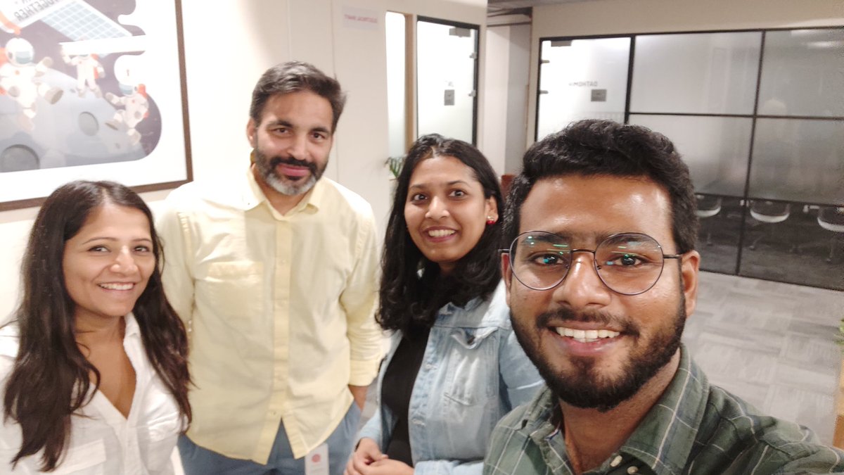 Infinity_Dip's tweet photo. @getpostman BLR ofc, we volunteered for 5mins candid vdo-shoot of meeting. Director said "cut", but we continued talking. UX, feature rollout, testing, devEx, what not 😃, past an hour unnoticed. #JustTry Locking PM, designer, devs for a chat 😍. @anaami @Shruti_Duge @malvika2706 https://t.co/d4eLVwJ8Ug
