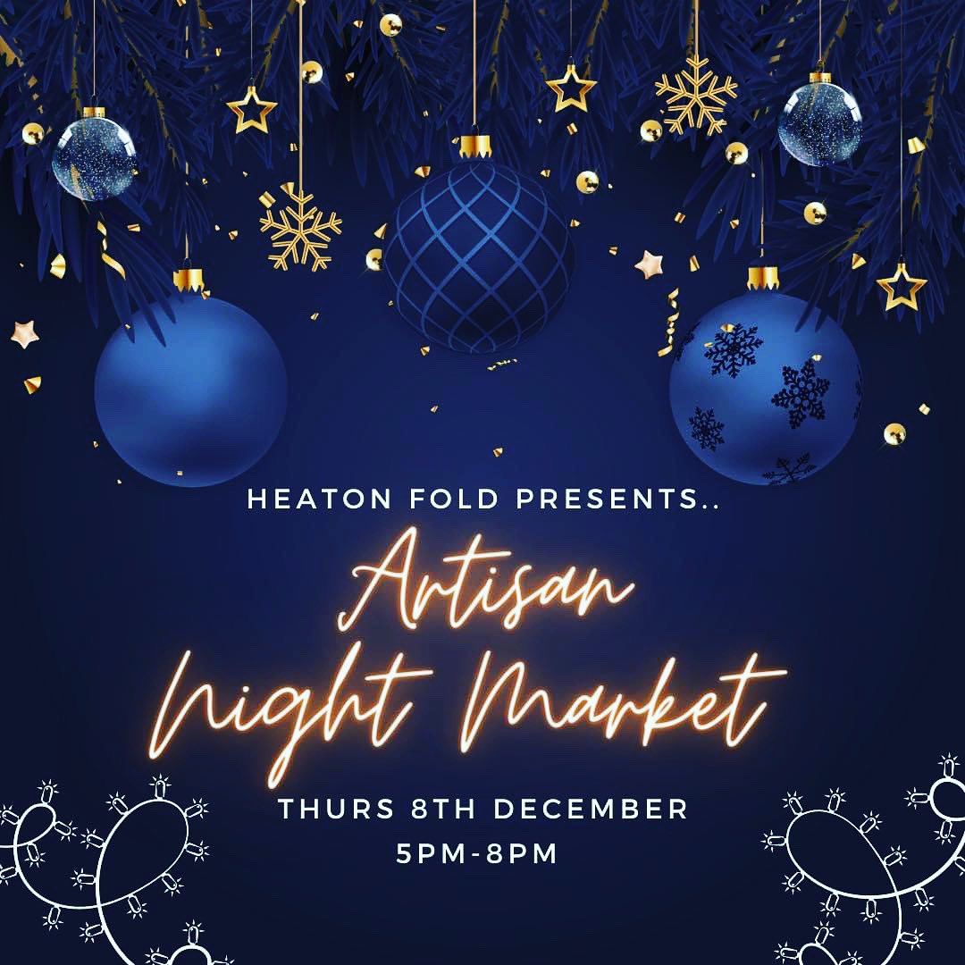 Oh what a night it’s going to be! Our festive finale is almost here! Not to be missed! #heaton #bolton #handmadechristmas #christmasmarket #shoplocal #SupportSmallBusinesses