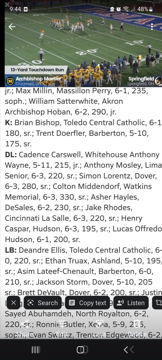 ColtenMiddy74's tweet photo. Made all ohio honorable mentioned  division 2. Dline https://t.co/dZ0mDdbWc5