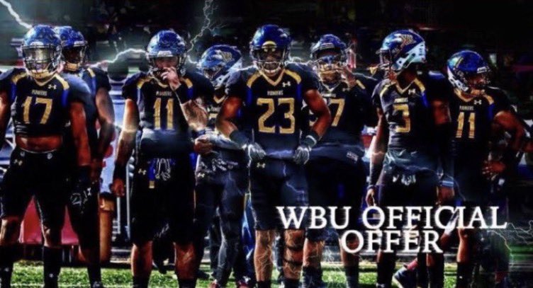 After a great call with <a href="/Reeel06/">Coach McCalester 🤠</a> I’m am blessed to receive an offer to play football <a href="/WBUFootball/">WBU Football</a>🙏Thank you for the opportunity‼️ 🔵🟡<a href="/Coach68Hinojos/">Marcos Hinojos</a>
<a href="/kwalkcoach/">Kent Walker</a>
@KappaDave
<a href="/LH_Panthers_FB/">Liberty Hill Football</a>