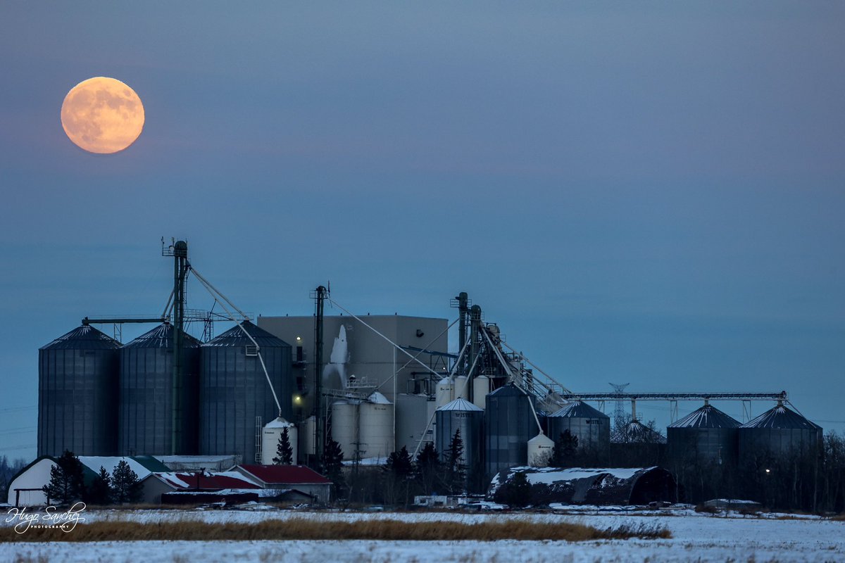 Cold Moon #fullmoon #moonrise #grainelevator #winter #coldmoon #winter #edmonton #alberta #canada #prairies #photography #astronomy #photooftheday