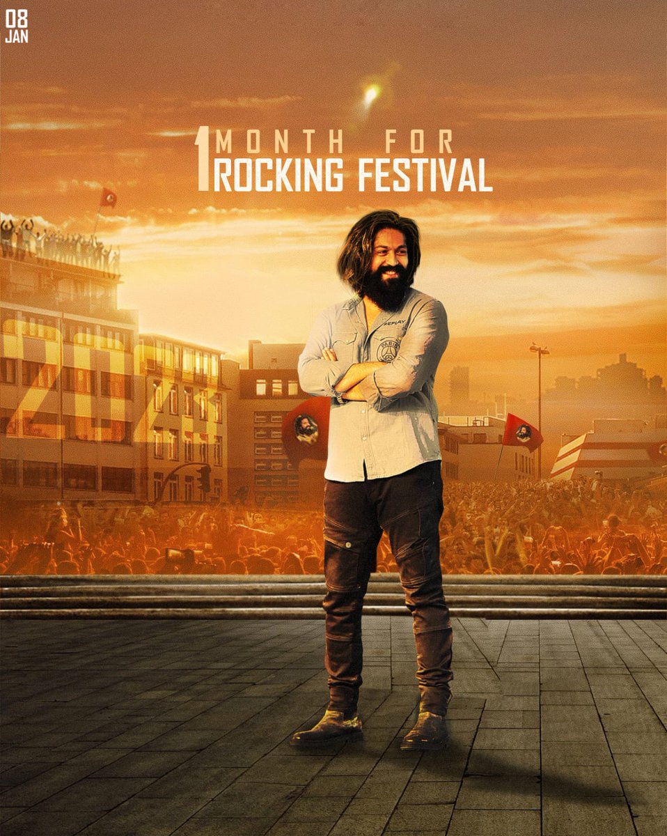 1 Month For Rocking Festival 
               Jan 08 2023 

<a href="/TheNameIsYash/">Yash</a> #Yash19 
#YashBOSS