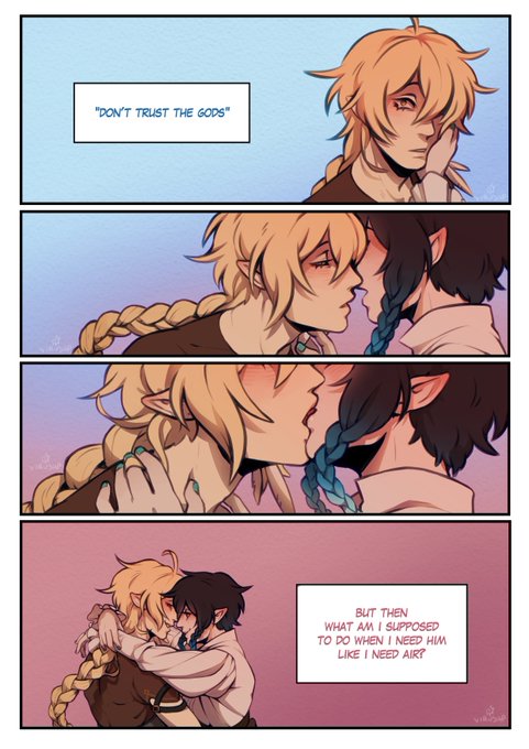 I remembered Dain's lines about not trusting the gods
and
my hand moved on its own-

#venther #aeventi #venti #aether 